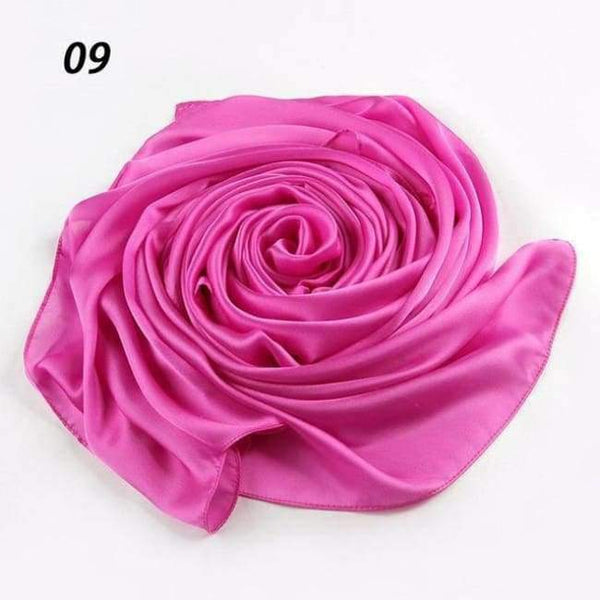 Planet Gates 09 Bright Purple / One Size Women Spring Silk Scarf Soft Smooth Solid Color Long Shawl Summer Beach Cover-Up Wraps Sun-Protective Scarves 90*180