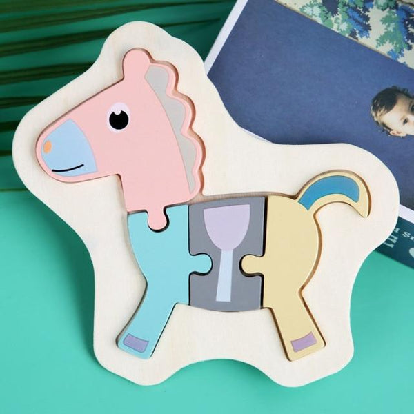 Planet Gates 09 / China 3D Wooden Puzzle Toys For Children Cartoon Animal Vehicle Wood PuzzlesJigsaw Intelligence Kid Baby Early Educational Toys Gifts