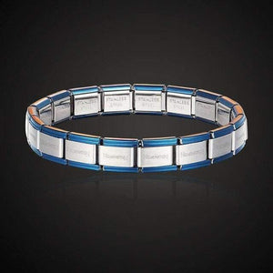 Planet Gates 09 / Each  1CM All 18PCS Theresa brand namination jewelry popular style stainless steel bracelet letter and stretch fashion bangle for everybody jewelry