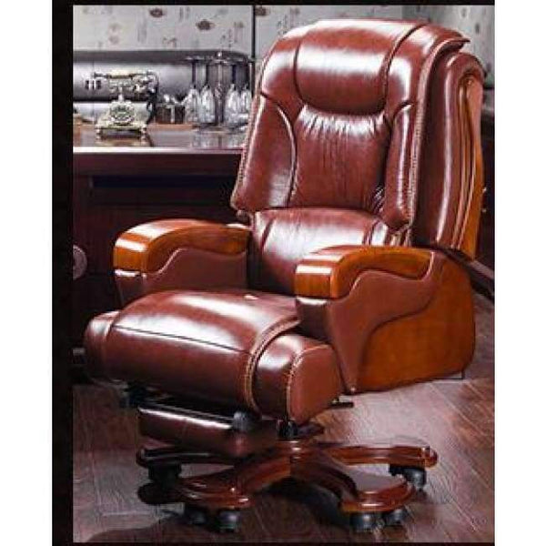 Planet Gates 09 Real wood chair. Leather boss chair. Can massage office chair. Lift and swivel chair home computer chair011