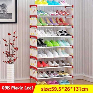Planet Gates 09B-Maple-Leaf Multi Layer Shoe Rack Nonwovens Easy to install Shoe cabinet Shelf Storage Organizer Stand Holder Space Saving Furniture