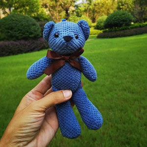 18-20CM Teddy Bear Stuffed Plush Toys Cute Dress Rabbit Pendant Dolls Gifts Birthday Wedding Party Decor