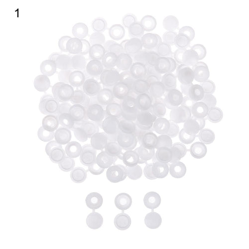 100Pcs Practical Hinged Plastic Screw Fold Snap Protective Cap Button Nuts Cover Bolts Protect Furniture Exterior Decor Hardware