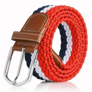 Planet Gates 1 / 105cm Width 3.3cm Unisex Elastic Belts Men&Women High Quality Pin Buckle Canvas Belts Casual Straps Waistband Fashion Knitted Belts