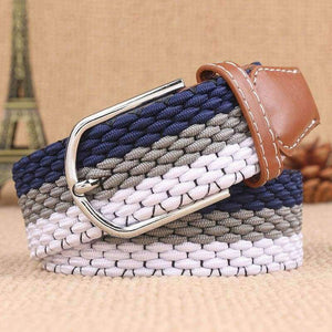 Planet Gates 1 / 105cm Width 3.3cm Unisex Elastic Belts Men&Women High Quality Pin Buckle Canvas Belts Casual Straps Waistband Fashion Knitted Belts