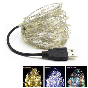 Planet Gates 1-10M Silver Wire LED String lights night light Holiday lighting For Garland Fairy Christmas Tree Wedding Party Decoration