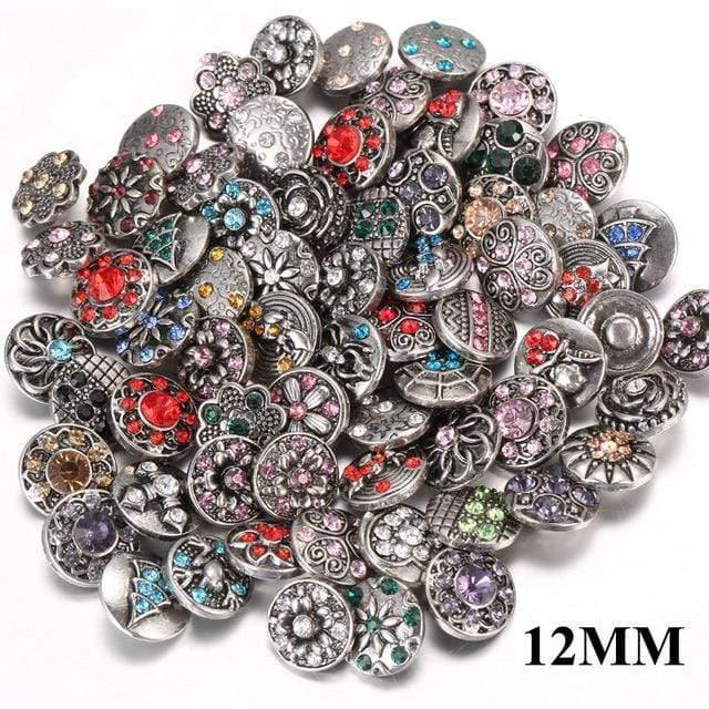 Planet Gates 10pcs/lot New Snap Jewelry Tree of Life 12mm Metal Snap Buttons Fit Snap Bracelet Bangles Necklaces