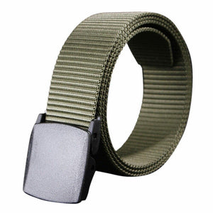Wild-Men-Canvas Belt Hypoallergenic Metal Plastic-Automatic-Buckle High Quality Solid Size(Length X Width):110 X 3.2cm 30H