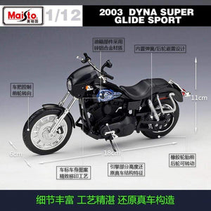 Planet Gates 1:12 Harley 2003 DYNA SUPER  GLIDE SPORT Metal Motorcycle Diecast Bike Car Model Toy Collection Mini Moto Gift