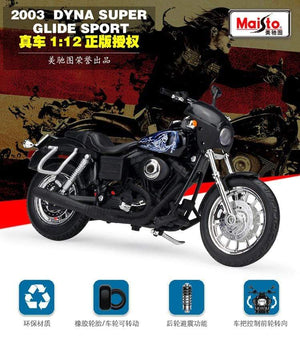 Planet Gates 1:12 Harley 2003 DYNA SUPER  GLIDE SPORT Metal Motorcycle Diecast Bike Car Model Toy Collection Mini Moto Gift