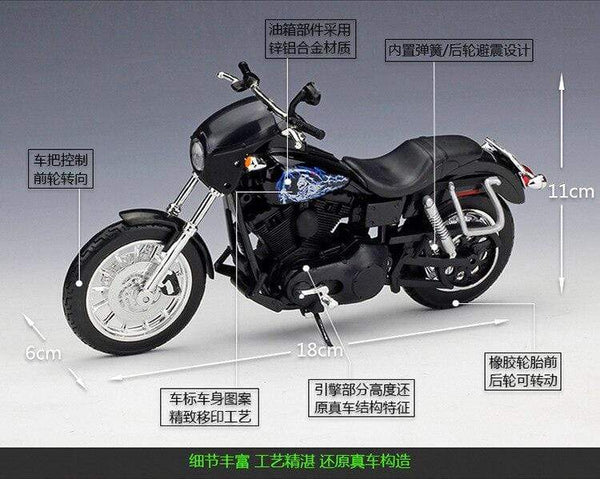 Planet Gates 1:12 Harley 2003 DYNA SUPER  GLIDE SPORT Metal Motorcycle Diecast Bike Car Model Toy Collection Mini Moto Gift
