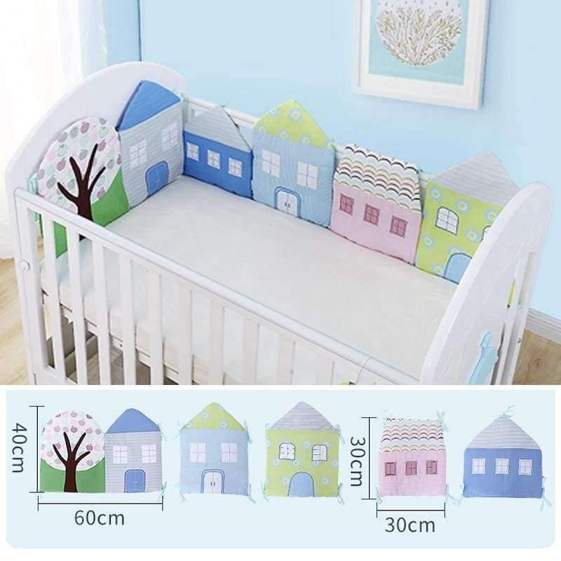 Planet Gates 1-12Pc/Lot Infant Crib Bumper Bed Protector Baby Kids Cotton Cot Nursery bedding House bumper for boy and girl