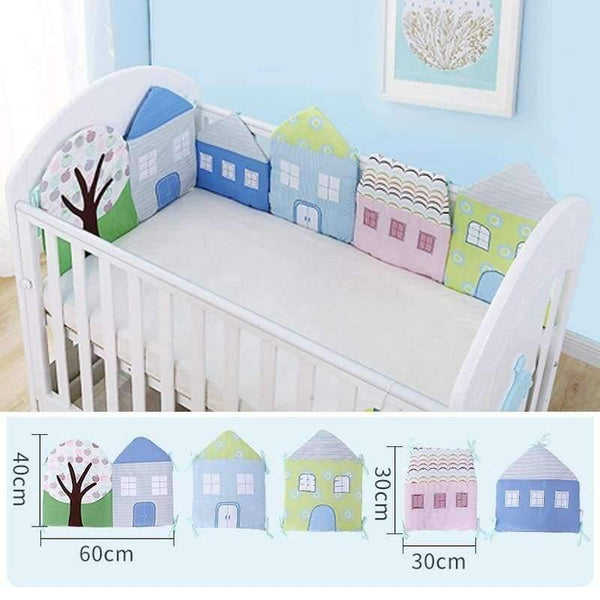 Planet Gates 1-12Pc/Lot Infant Crib Bumper Bed Protector Baby Kids Cotton Cot Nursery bedding House bumper for boy and girl