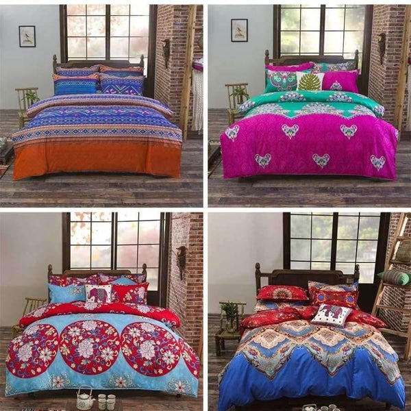 Planet Gates 1 / 150x200 3PCS / China Bedding Sets Sheet Pillowcase Duvet Cover Sets Soft Polyester Queen King Size Traditional Bohemian Home Textile Bedroom 3/4 PCS