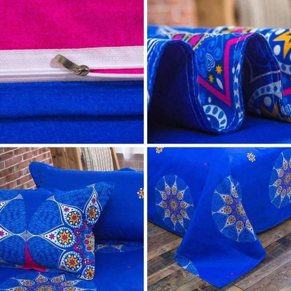Planet Gates 1 / 150x200 3PCS / China Bedding Sets Sheet Pillowcase Duvet Cover Sets Soft Polyester Queen King Size Traditional Bohemian Home Textile Bedroom 3/4 PCS