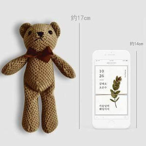 18-20CM Teddy Bear Stuffed Plush Toys Cute Dress Rabbit Pendant Dolls Gifts Birthday Wedding Party Decor