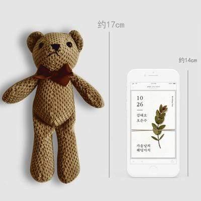 18-20CM Teddy Bear Stuffed Plush Toys Cute Dress Rabbit Pendant Dolls Gifts Birthday Wedding Party Decor