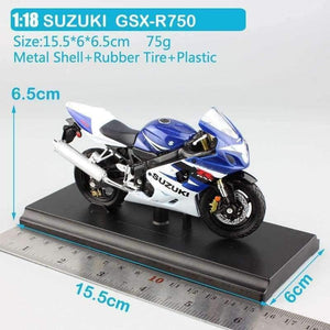 Planet Gates 1:18 scale children welly SUZUKI GSX R750 replica racing ride bike motorcycles Model Motocross metal miniatures car vehicle toy