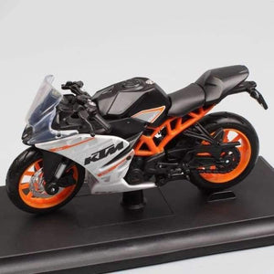 Planet Gates 1:18 scale Miniature moto KTM RC390 Motorcycle Diecast metal model Sport bike racing motorbike auto vehicle gift toy for child