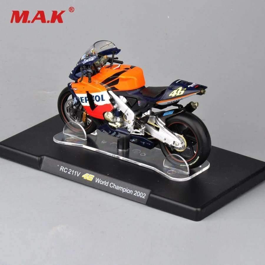Planet Gates 1:18 Scale Racing Motorcycle Vehicles Model Diecast Moto RC 211V #46 World Chanpion 2002 Motorcycle Toys for Gift