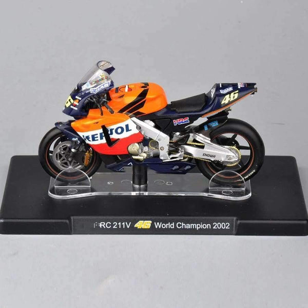 Planet Gates 1:18 Scale Racing Motorcycle Vehicles Model Diecast Moto RC 211V #46 World Chanpion 2002 Motorcycle Toys for Gift