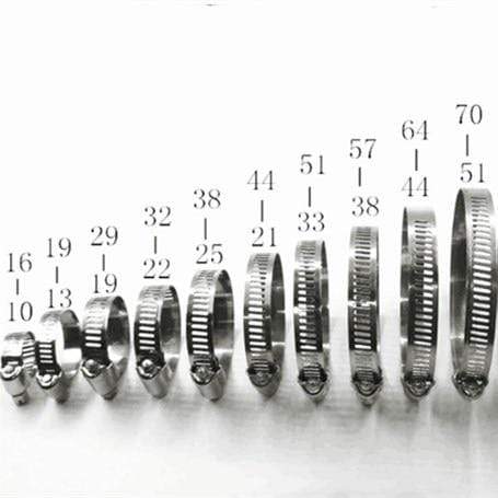 Planet Gates 1/2/5pcs Pipe Clamps Genuine Jubilee Stainless Steel Hose Clips Fuel Hose Pipe Clamps Worm Drive Durable Anti-oxidation