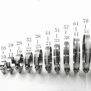 Planet Gates 1/2/5pcs Pipe Clamps Genuine Jubilee Stainless Steel Hose Clips Fuel Hose Pipe Clamps Worm Drive Durable Anti-oxidation