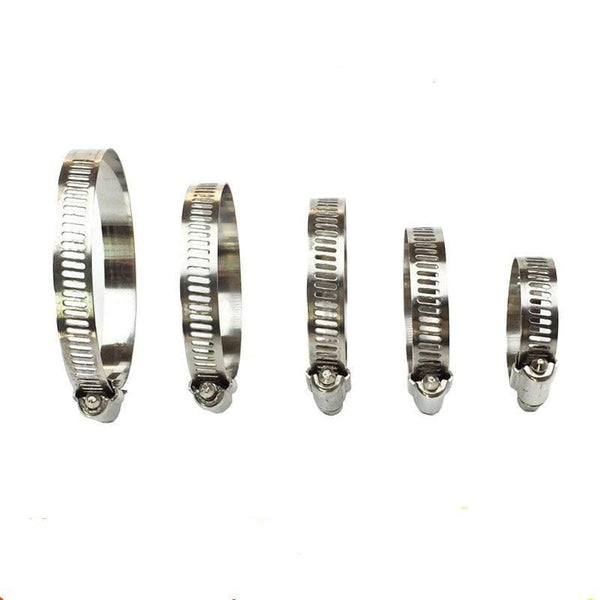Planet Gates 1/2/5pcs Pipe Clamps Genuine Jubilee Stainless Steel Hose Clips Fuel Hose Pipe Clamps Worm Drive Durable Anti-oxidation