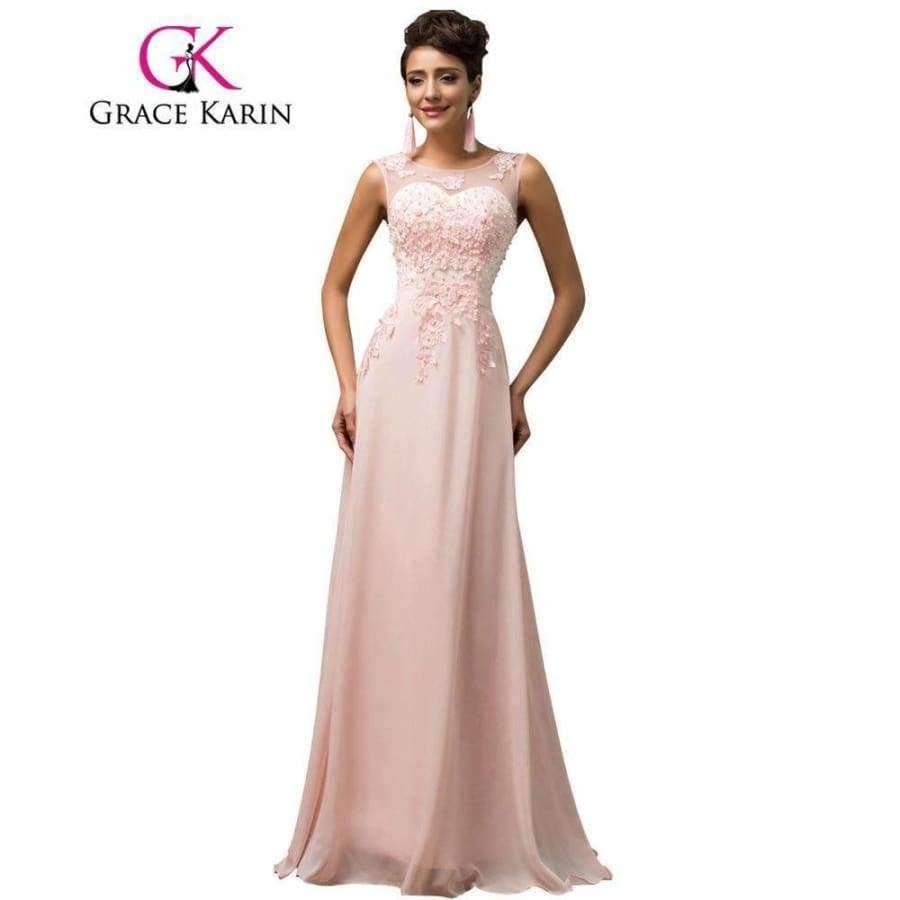 Planet Gates 1 / 2 / China Bridesmaid Dresses Grace Karin Sleeveless Chiffon Pink Red Royal Blue Black Wedding Party Dress Formal Gowns Vestidos 2018