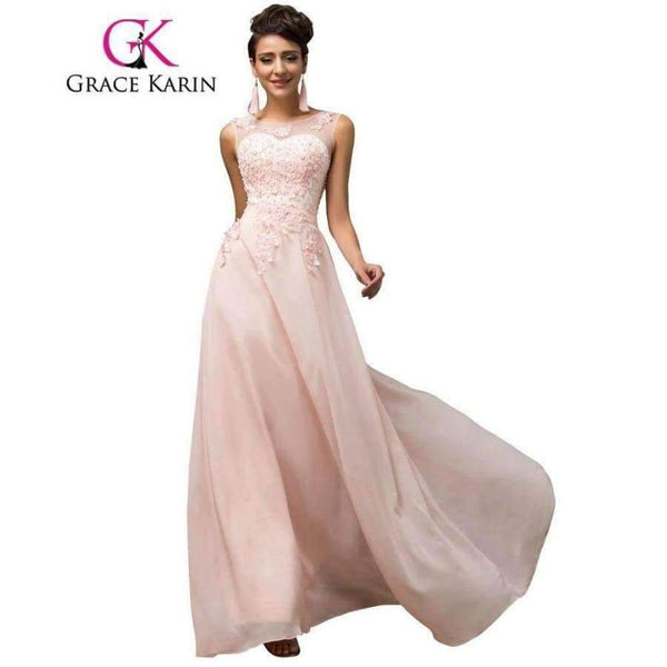 Planet Gates 1 / 2 / China Bridesmaid Dresses Grace Karin Sleeveless Chiffon Pink Red Royal Blue Black Wedding Party Dress Formal Gowns Vestidos 2018