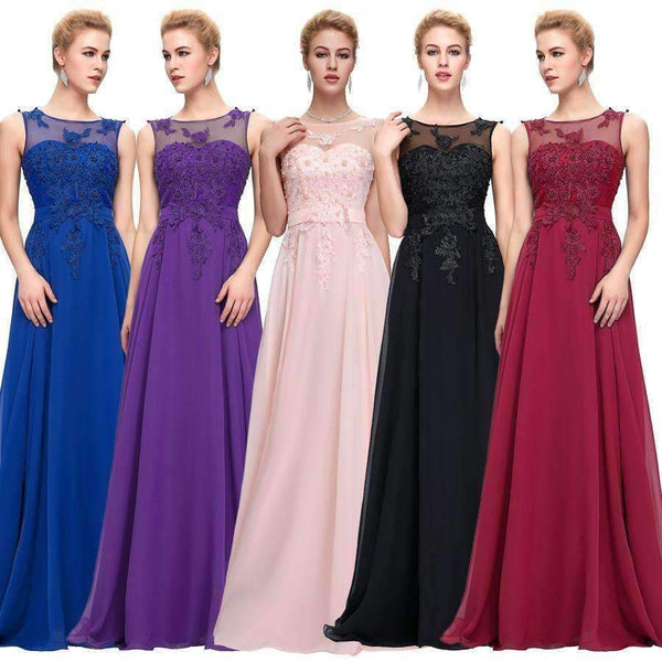 Planet Gates 1 / 2 / China Bridesmaid Dresses Grace Karin Sleeveless Chiffon Pink Red Royal Blue Black Wedding Party Dress Formal Gowns Vestidos 2018