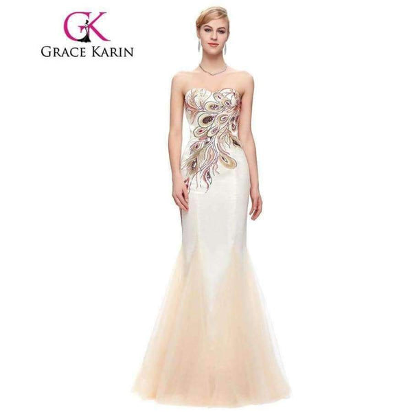 Planet Gates 1 / 2 / China Bridesmaid Dresses Long Grace Karin Strapless Formal Gown Black Royal Blue Long Mermaid Prom Dress Wedding Party Dress