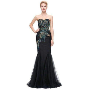 Planet Gates 1 / 2 / China Bridesmaid Dresses Long Grace Karin Strapless Formal Gown Black Royal Blue Long Mermaid Prom Dress Wedding Party Dress