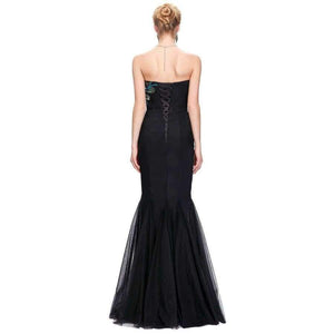 Planet Gates 1 / 2 / China Bridesmaid Dresses Long Grace Karin Strapless Formal Gown Black Royal Blue Long Mermaid Prom Dress Wedding Party Dress