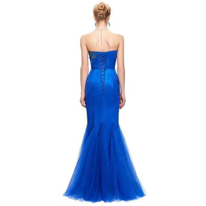 Planet Gates 1 / 2 / China Bridesmaid Dresses Long Grace Karin Strapless Formal Gown Black Royal Blue Long Mermaid Prom Dress Wedding Party Dress