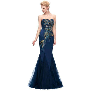 Planet Gates 1 / 2 / China Bridesmaid Dresses Long Grace Karin Strapless Formal Gown Black Royal Blue Long Mermaid Prom Dress Wedding Party Dress