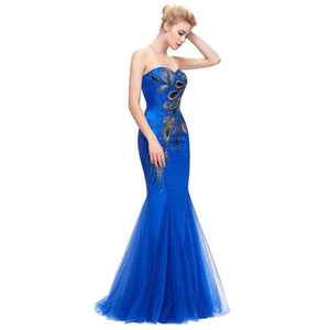 Planet Gates 1 / 2 / China Bridesmaid Dresses Long Grace Karin Strapless Formal Gown Black Royal Blue Long Mermaid Prom Dress Wedding Party Dress