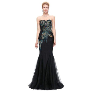 Planet Gates 1 / 2 / China Bridesmaid Dresses Long Grace Karin Strapless Formal Gown Black Royal Blue Long Mermaid Prom Dress Wedding Party Dress