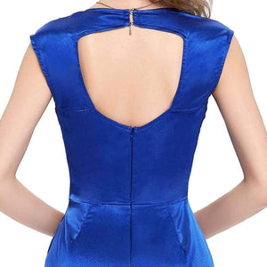 Planet Gates 1 / 2 / China Royal Blue Black Cocktail Dresses Satin Sexy Bodycon Short Party Dress Slim robe de cocktail Special Occasion BP0072