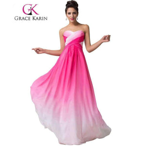 Planet Gates 1 / 2 / China Summer Ombre Chiffon Bridesmaids Dress 2018 Sweetheart Strapless Cheap Bridesmaid Dress Under 50 Wedding Party Gown