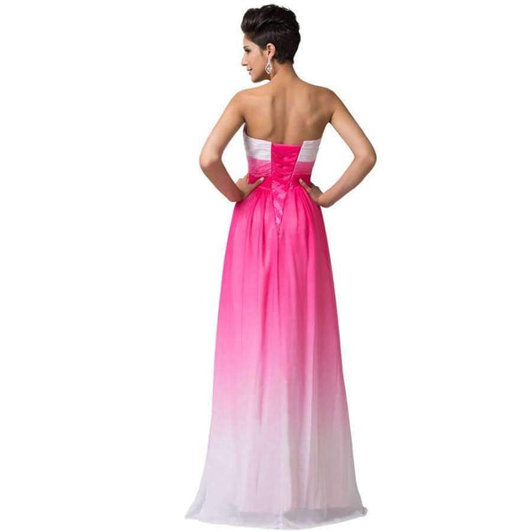 Planet Gates 1 / 2 / China Summer Ombre Chiffon Bridesmaids Dress 2018 Sweetheart Strapless Cheap Bridesmaid Dress Under 50 Wedding Party Gown