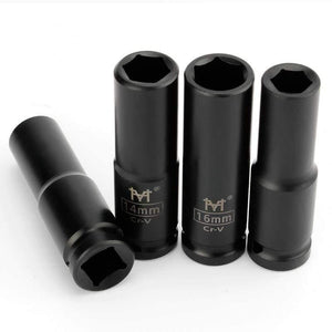 Planet Gates 1/2" Inch Drive Deep Impact Sockets Metric Air Pneumatic Socket Wrench Head 10-38mm Standard Durable Car Auto Truck Repair Tools