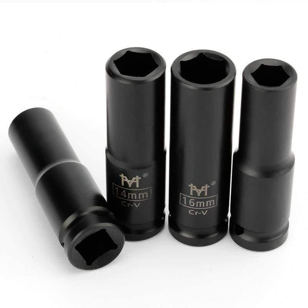 Planet Gates 1/2" Inch Drive Deep Impact Sockets Metric Air Pneumatic Socket Wrench Head 10-38mm Standard Durable Car Auto Truck Repair Tools