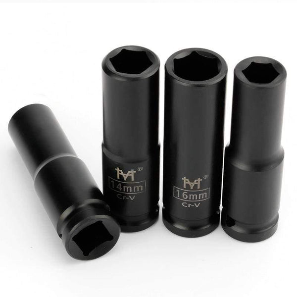 Planet Gates 1/2" Inch Drive Deep Impact Sockets Metric Air Pneumatic Socket Wrench Head 10-38mm Standard Durable Car Auto Truck Repair Tools