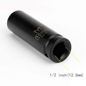 Planet Gates 1/2" Inch Drive Deep Impact Sockets Metric Air Pneumatic Socket Wrench Head 10-38mm Standard Durable Car Auto Truck Repair Tools