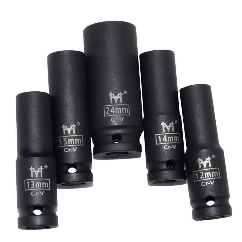 Planet Gates 1/2" Inch Drive Deep Impact Sockets Metric Air Pneumatic Socket Wrench Head 10-38mm Standard Durable Car Auto Truck Repair Tools