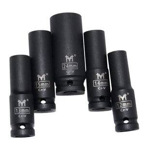 Planet Gates 1/2" Inch Drive Deep Impact Sockets Metric Air Pneumatic Socket Wrench Head 10-38mm Standard Durable Car Auto Truck Repair Tools