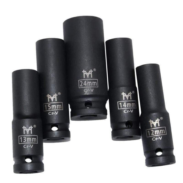 Planet Gates 1/2" Inch Drive Deep Impact Sockets Metric Air Pneumatic Socket Wrench Head 10-38mm Standard Durable Car Auto Truck Repair Tools