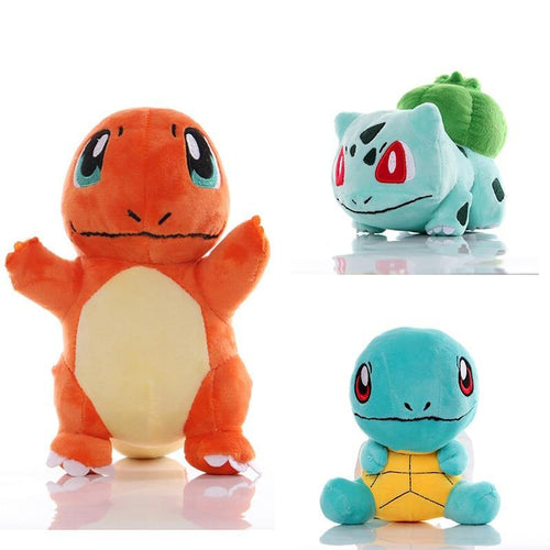20cm Anime Gosanke Plush Toys Bulbasaur Charmander Squirtle Grookey Scorbunny Sobble Dolls Super Soft Toys For Child Kids Gifts