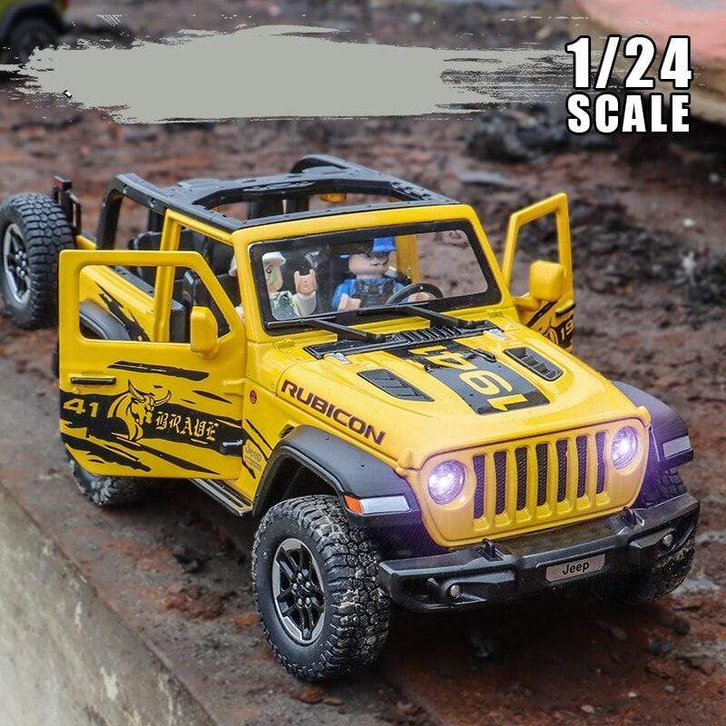 Planet Gates 1:20 Jeep Wrangler Alloy Simulation Car Model Rubicon Die-casting Metal Toy Off-road Vehicle Car Model Collection for Children